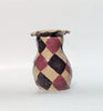 Wondering People_Chocolate Brown & Burgundy Diamond Frill Vase_2