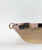 Wondering People_Smokey Olive, Chocolate Brown & Pink Dash Handled Large Serving Bowl_2