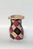 Wondering People_Chocolate Brown & Burgundy Diamond Frill Vase_1