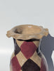 Wondering People_Chocolate Brown & Burgundy Diamond Frill Vase_3