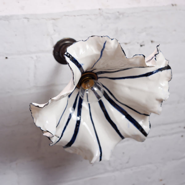 Wondering People_Ink Blue Striped Sea Anemone Wall Light_46