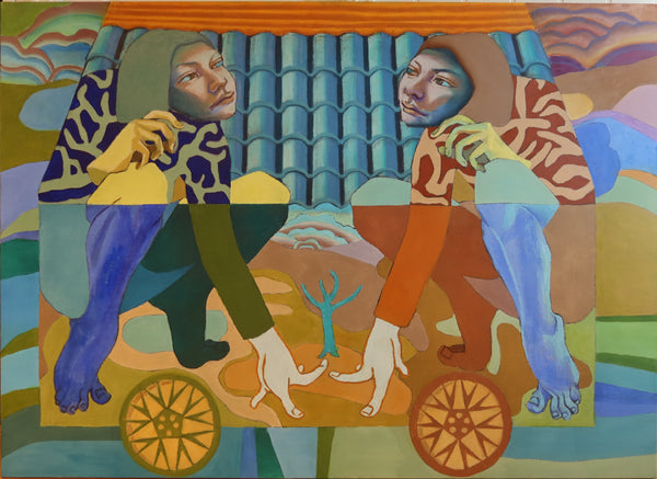 Wondering People_Two Crouching Caryatides In A House On The Wheels_13