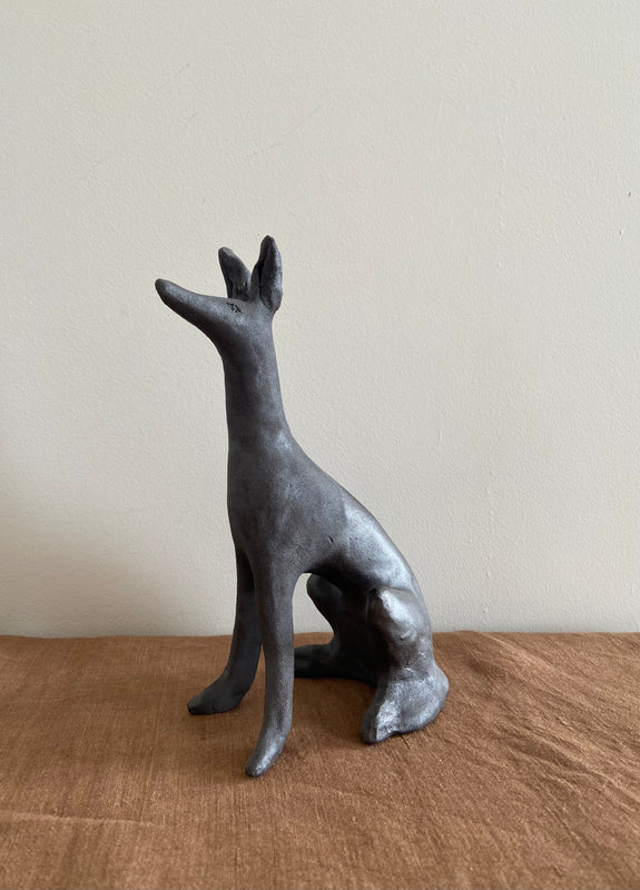 Wondering People_Seated Stoneware Hound I_7