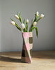 Wondering People_Pink And Olive Check Twist Vase_2