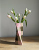 Wondering People_Pink And Olive Check Twist Vase_2