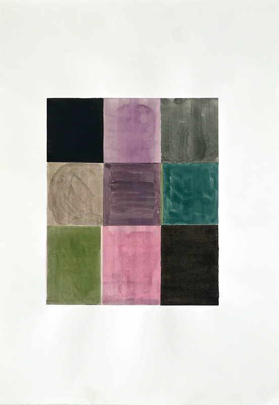 Wondering People_Green/ Pink/ Black Squares_7