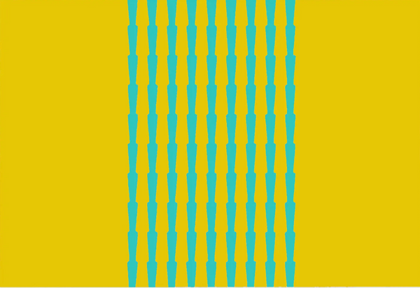 Wondering People_Thorns, Blue on Yellow_45