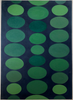Wondering People_Green Ovals on Indigo_1