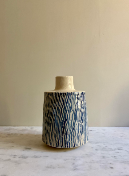 Wondering People_Small Bottle Vase I in Blue_12