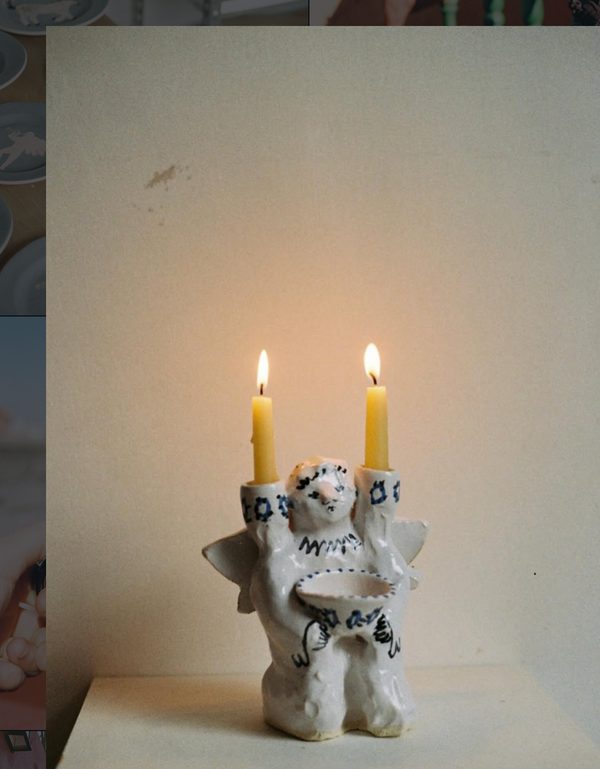 Wondering People_Sponged Cherub Candleholder/Salts_4