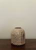 Wondering People_Wide Lined Vase in Brown_1