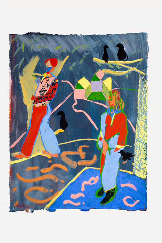 Wondering People_Two Figures On Blue_27