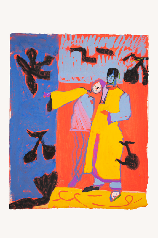 Wondering People_Two Figures On Red_26